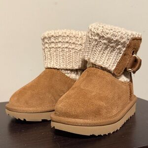 UGG Toddler Kids Boots with Knit Cuff